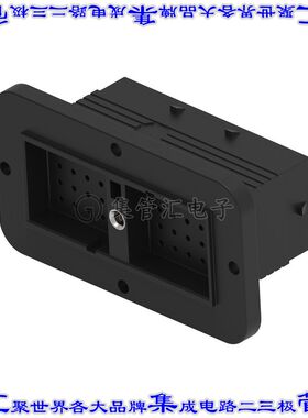 DRC12-40PD 矩形连接器外壳40POS插座4排5.49mm公形引脚黑色面板