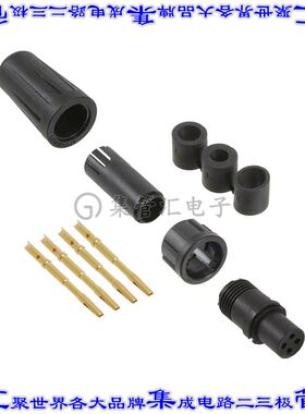 EN2C4F22DC 圆形连接器4POS插头母插口压接或焊杯镀金自由悬挂