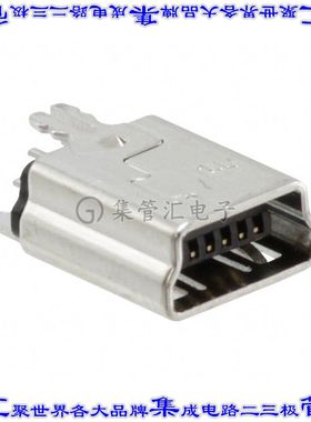 1734753-1 连接器USB-miniB插座5POS USB 2.0通孔