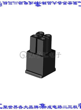 CP3504S0010-NH 矩形连接器外壳4POS插座2排3mm母形插口黑色自由