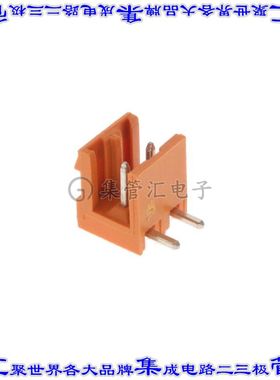 1346860000 端子块连接器2POS接头公引脚带罩5.08mm橙色90DEG通孔