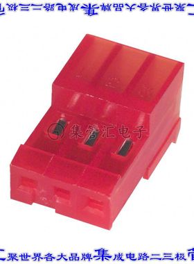 4-644511-3 矩形连接器3POS插座2.54mm母插口红色IDC锡自由悬挂直