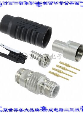 1-2823445-9 圆形连接器4POS插头公引脚压接镀金自由悬挂