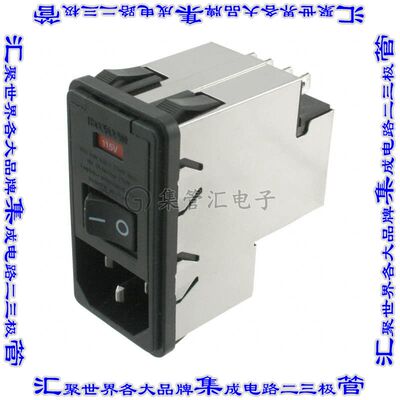 3-6609951-6 电源接入连接器3POS插座公插片模块IEC320-C14面板安