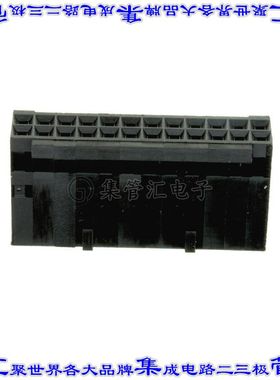 1-87631-9 矩形连接器外壳24POS插座2排2.54mm母形插口黑色自由悬