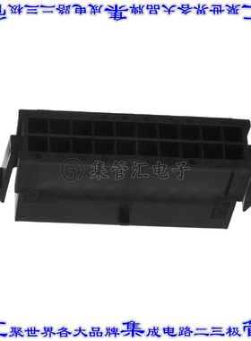 430202000 0430202000矩形连接器外壳20POS插头2排3mm公形引脚黑