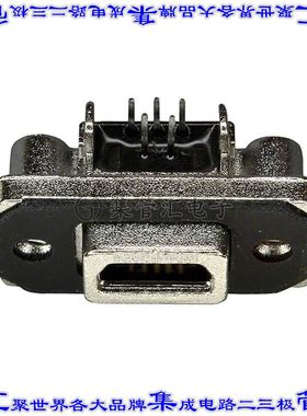 MUSBE15134 连接器USB-miniAB插座5POS USB 2.0通孔直角