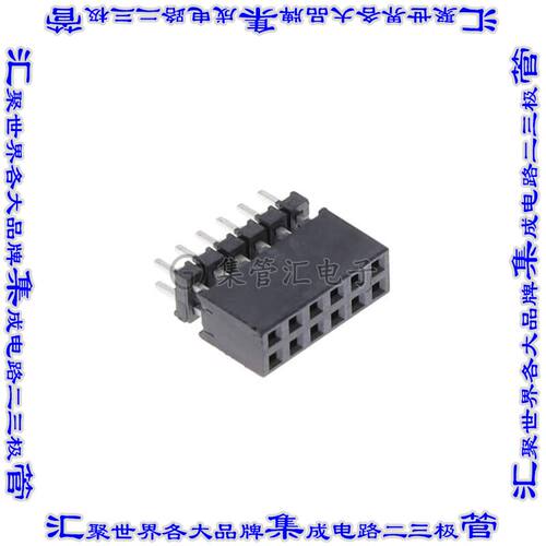 ESQT-106-03-F-D-360 针座连接器12POS插座2排2mm叉状通孔直针镀