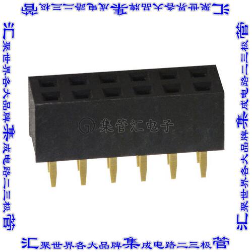 NPPN062AFCN-RC 针座连接器12POS插座2排2mm母形插口通孔直针镀金