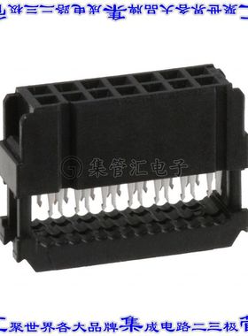 1658620-2 矩形连接器14POS插座2排2.54mm叉状黑色IDC镀金自由悬
