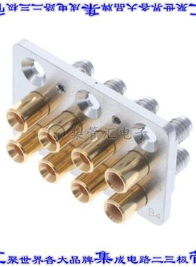 1996777-2 背板连接器8POS插头公引脚2排6.1mm通孔银色