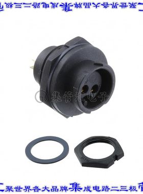 BB-02RMFS-QC8001 圆形连接器2(数据)插座母插口焊杯镀金面板安装