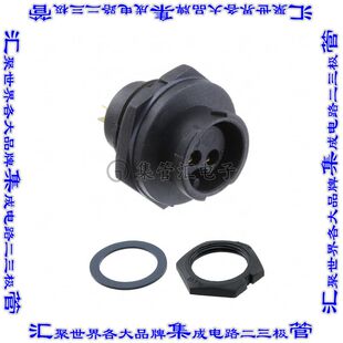 BB-02RMFS-QC8001 圆形连接器2(数据)插座母插口焊杯镀金面板安装