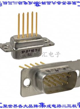 DEP09P465TXLF 连接器9POS插头公引脚2排D-Sub面板安装通孔