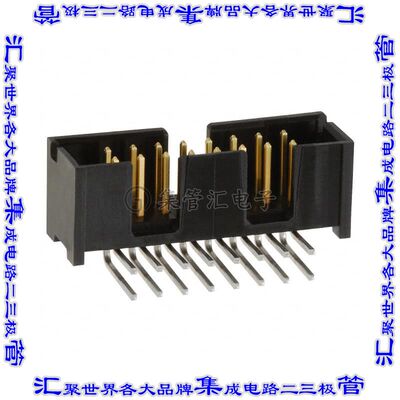 5103310-3 针座连接器16POS接头2排2.54mm公形插针通孔直角镀金