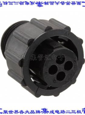 206516-1 圆形连接器4POS插头外壳用于母插口黑色自由悬挂耦合螺