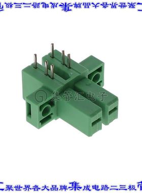 1708491 端子块连接器2POS接头母型插口7.62mm绿色90DEG通孔