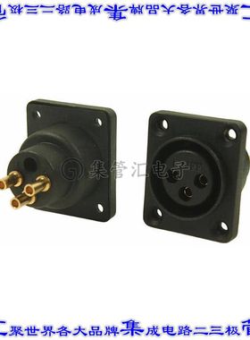 CP30070 圆形连接器3POS插座母插口焊杯镀金面板安装