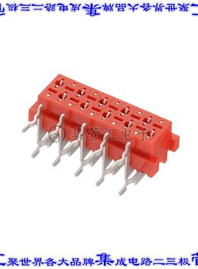 690368171672 针座连接器16POS插座2排2.54mm叉状通孔直角锡