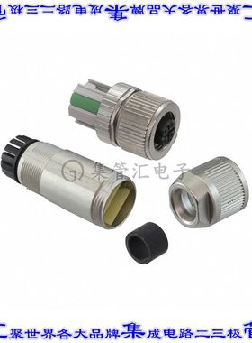 1424680 圆形连接器2POS插座母插口弹簧架镀金自由悬挂