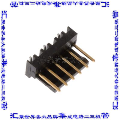 3-647167-6 针座连接器6POS接头2.54mm公形插针表贴SMD镀金