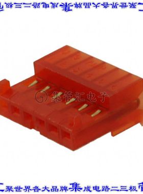 3-644042-6 矩形连接器6POS插座2.54mm母插口红色IDC镀金自由悬挂