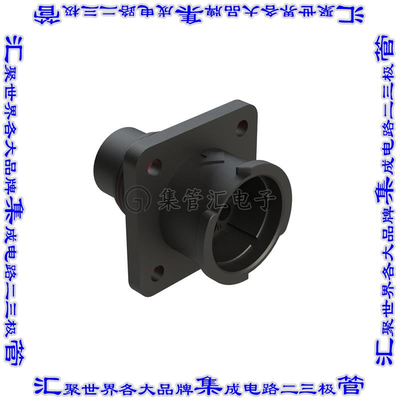 FLS012N8P03-PM 圆形连接器8POS插座外壳用于公插针黑色面板安装