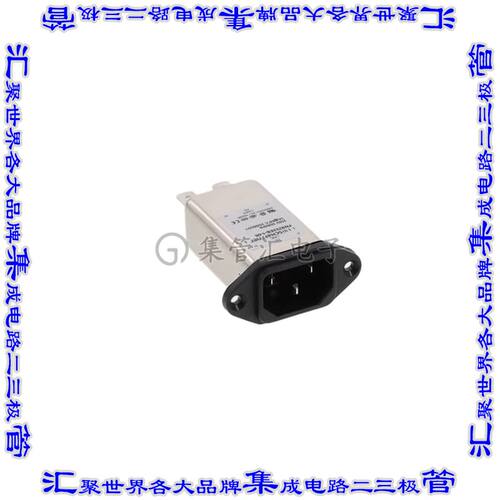 FN9233EB-1-06 电源接入连接器3POS插座公型片状插脚IEC320-C14面