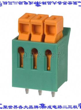 1706183 线对板连接器3POS接线端子3.81mm通孔水平带板