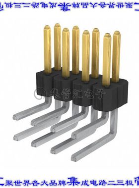 68025-208HLF 针座连接器8POS接头2排2.54mm公形插针通孔直角镀金