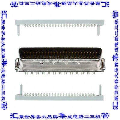 1-5750913-5 连接器50POS插头公引脚2排D-TYPE型自由悬挂