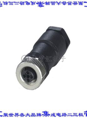 1418052 圆形连接器4(电源)插座母插口螺钉镀金自由悬挂