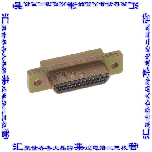 M83513/16-D01CP 连接器接插件25 POS PLUG STD 90 PCB CD PLTD