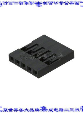 M20-1060500 矩形连接器外壳5POS插座2.54mm母形插口黑色自由悬挂
