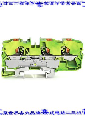 2210-1307 端子块连接器3POS接地地面10.0mm绿色黄色6-20AWG