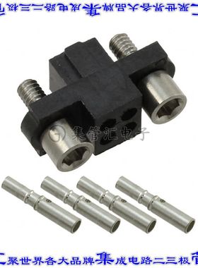 M80-4810442 矩形连接器4POS插座2排2mm母插口黑色压接镀金自由悬