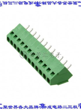 1-796690-2 线对板连接器12POS接线端子5mm通孔35角度带板