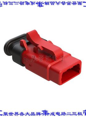 ATM06-3S-SR01RD 矩形连接器外壳3POS插头母形插口红色自由悬挂