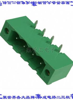 OSTOQ045551 端子块连接器4POS接头公引脚带罩5.08mm90DEG焊接