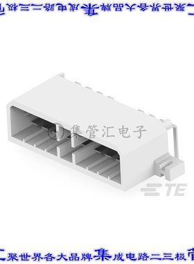 171366-1 针座连接器17POS接头2排公形插针通孔直角锡