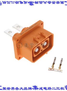 ELRA2U03 矩形连接器2POS插座16mm公引脚橙色螺钉面板安装