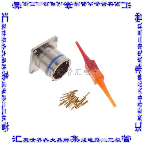MS27505E13F98P 圆形连接器10POS插座公形引脚压接镀金面板安装