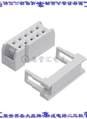 AWP 10-8240-T 矩形连接器10POS插口2排2.54mm母插口灰色IDC镀金
