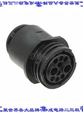 213894-1 圆形连接器10(8+2电源)插座外壳用于母插口黑色自由悬挂