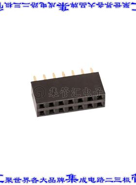 61301421821 针座连接器14POS插座2排2.54mm叉状通孔直针镀金