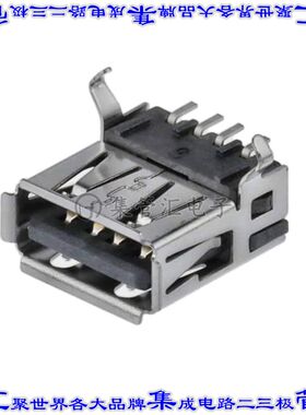 1-292303-1 连接器USB-A插座4POS USB 2.0表面贴装直角通孔