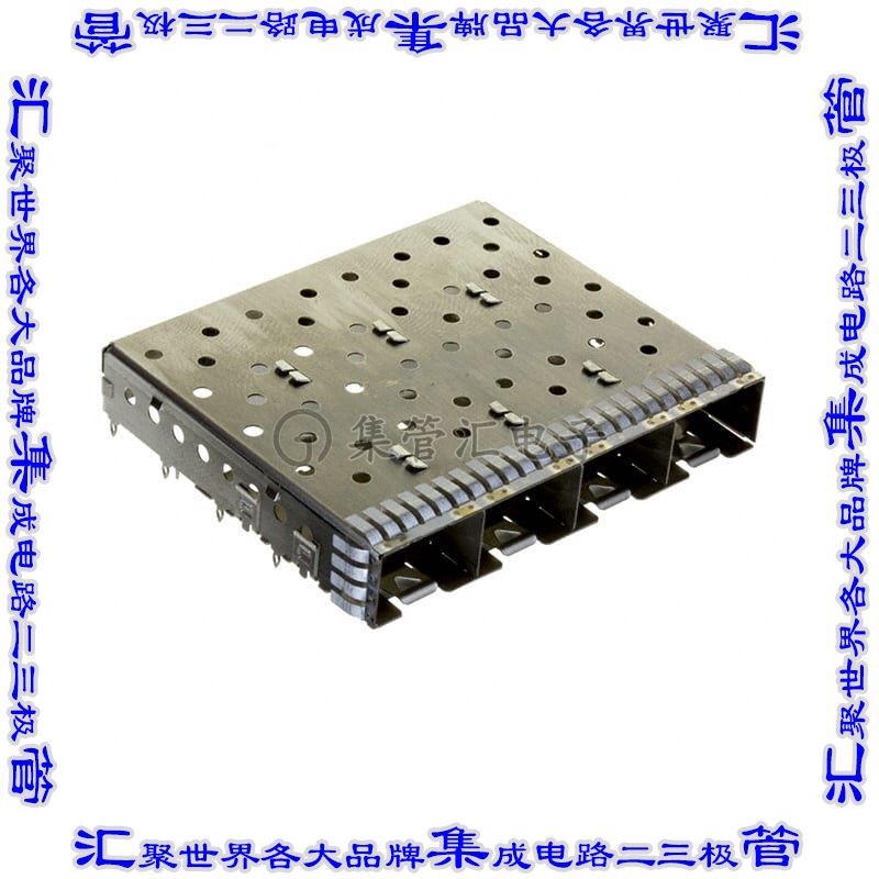 2007132-1 插拔式连接器机架成组(1 x 4)SFP+通孔直角压配