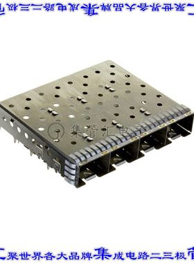 2007132-1 插拔式连接器机架成组(1 x 4)SFP+通孔直角压配