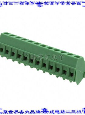 1733677 线对板连接器12POS接线端子5.08mm通孔55角度带板