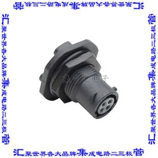 RTS78N4S 圆形连接器4POS插座母插口焊杯镀金面板安装